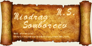 Miodrag Somborčev vizit kartica